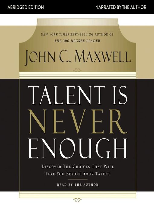 Cover of Talent Is Never Enough